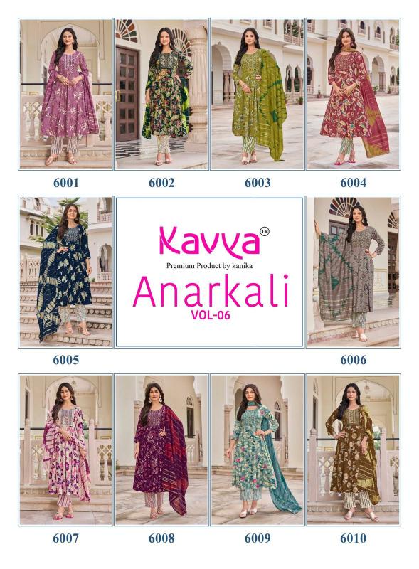 Kavya anarkali vol 6 kurtis wholesale online